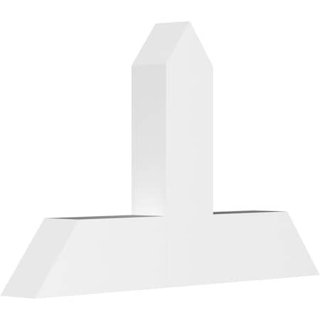 Ekena Millwork Portland Architectural Grade PVC Gable Bracket, 36"W x 22 1/2"H x 4"D x 6"F, 15/12 Pitch GBP036X23X0406POR00